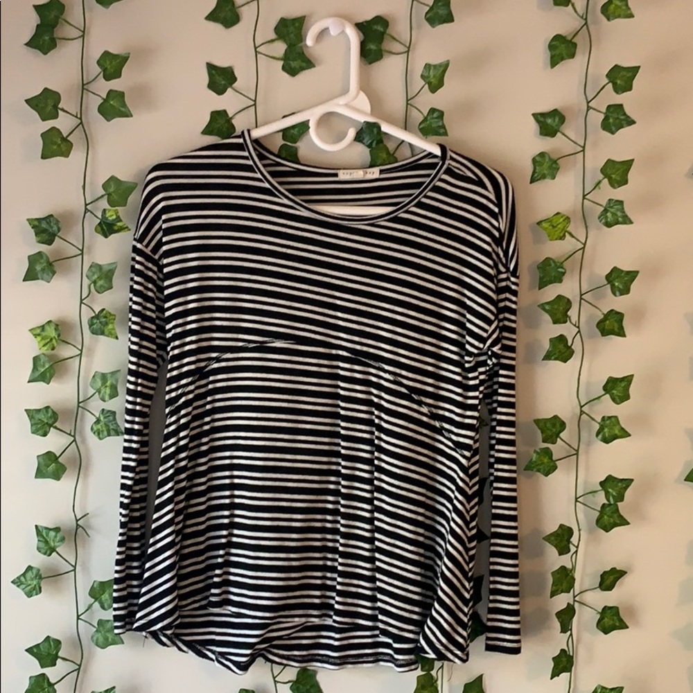 black and white striped shirt